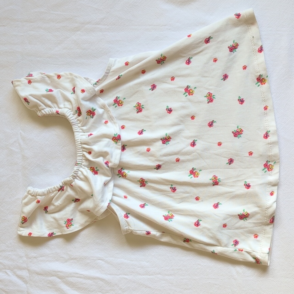young hearts soft floral ruffle sleeve top size 4 girls - Picture 6 of 6